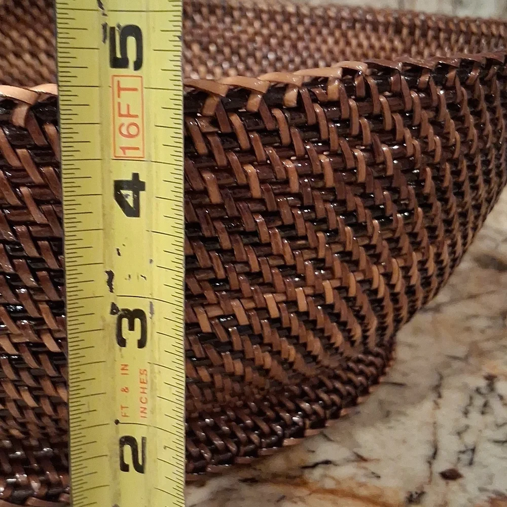 William Sonoma Nito Handwoven Round Basket